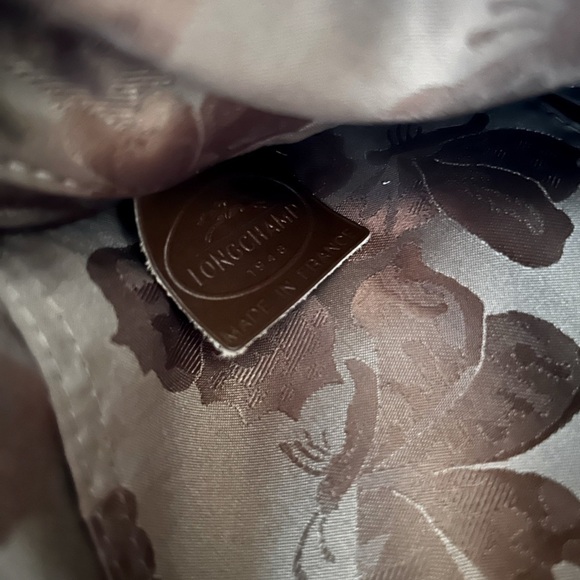 Longchamp Small Roseau Croc Embossed Top Handle Bag Leather - Picture 7 of 7